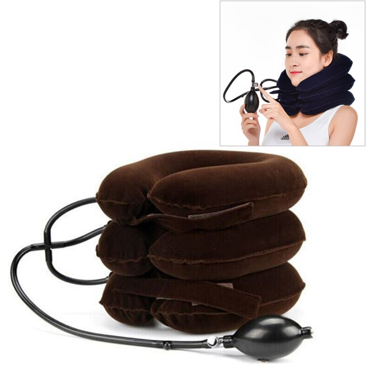 Household Full Cashmere Cervical Traction Instrument Neck Protection Inflatable Cervical Spine Massage Instrument, Full Cashmere (Black)                ...