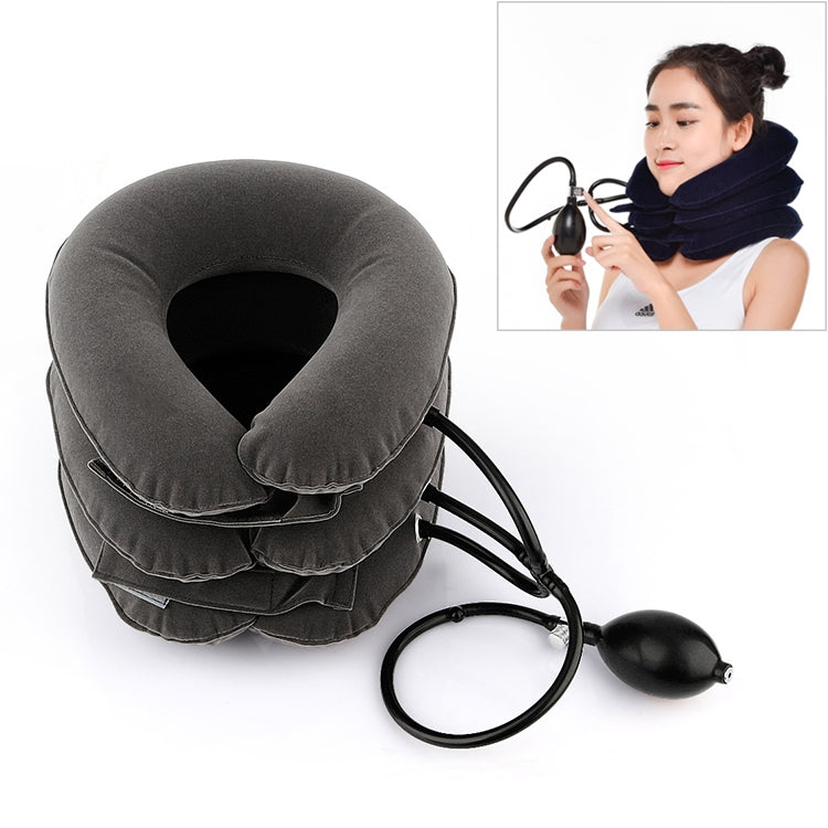 Household Full Cashmere Cervical Traction Instrument Neck Protection Inflatable Cervical Spine Massage Instrument, Full Cashmere (Black)                ...