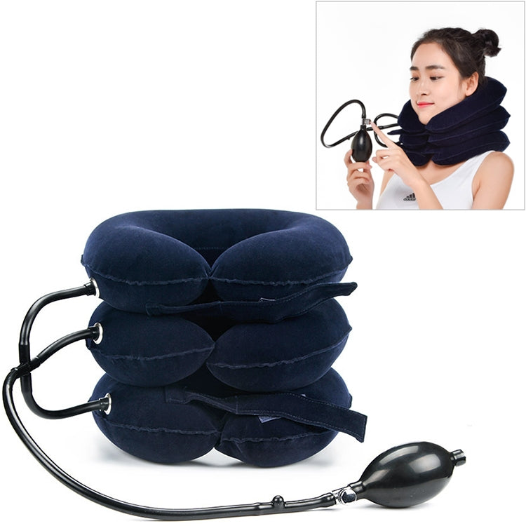 Household Full Cashmere Cervical Traction Instrument Neck Protection Inflatable Cervical Spine Massage Instrument, Full Cashmere (Black)                ...