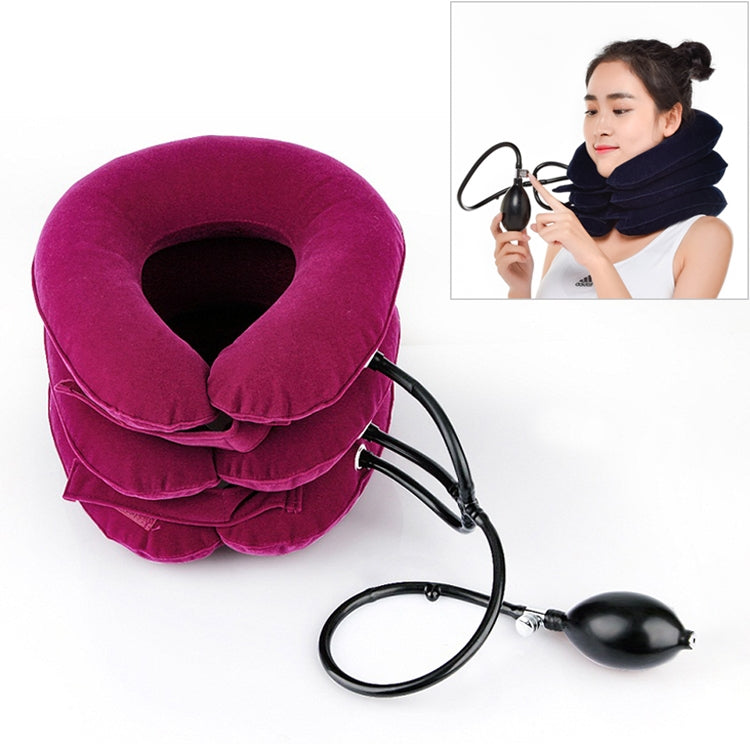 Household Full Cashmere Cervical Traction Instrument Neck Protection Inflatable Cervical Spine Massage Instrument, Full Cashmere (Black)                ...
