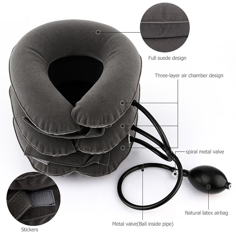 Household Full Cashmere Cervical Traction Instrument Neck Protection Inflatable Cervical Spine Massage Instrument, Full Cashmere (Black)                ...