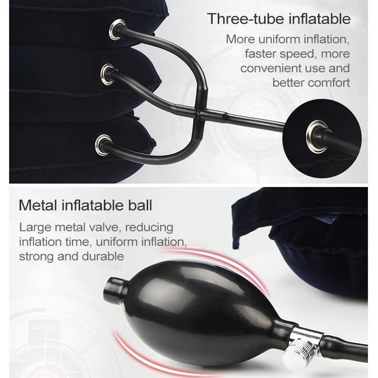 Household Full Cashmere Cervical Traction Instrument Neck Protection Inflatable Cervical Spine Massage Instrument, Full Cashmere (Black)                ...