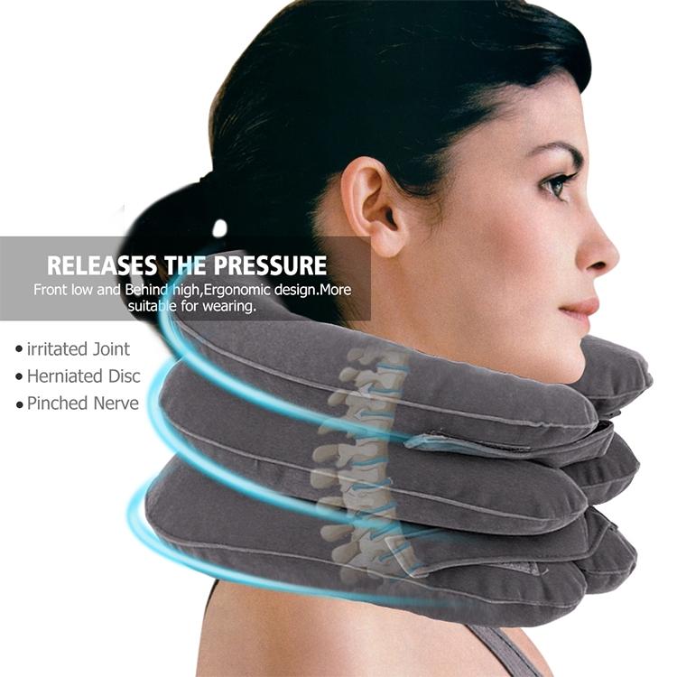 Household Full Cashmere Cervical Traction Instrument Neck Protection Inflatable Cervical Spine Massage Instrument, Full Cashmere (Black)                ...