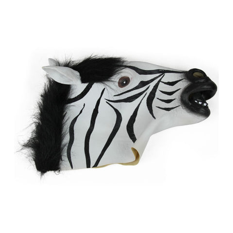 Populaire beau masque d'Halloween masque émulsionné test de cheval masque zébré pour femmes et femmes, Zebra