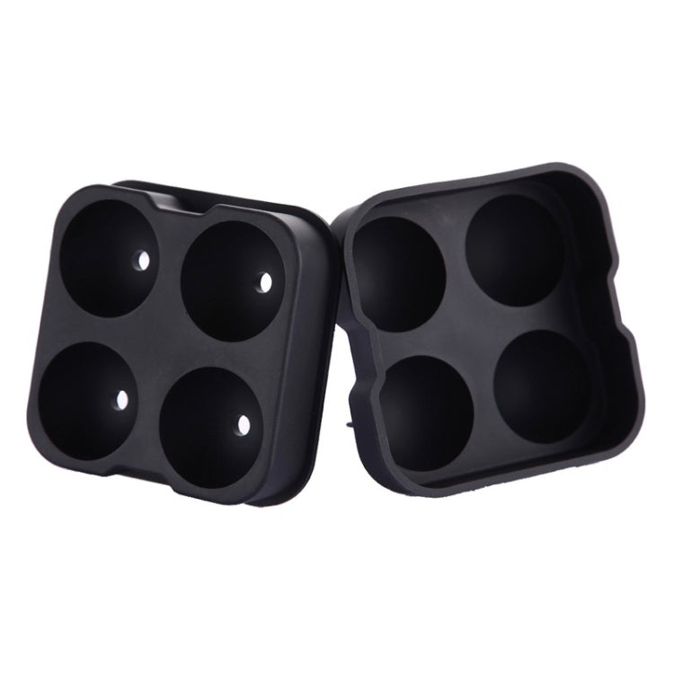 Ball Shape 4-Grid Silicone Ice Cube Mold for Perfect Drinks