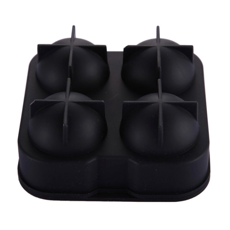 Ball Shape 4-Grid Silicone Ice Cube Mold for Perfect Drinks