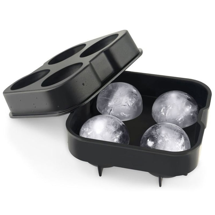 Ball Shape 4-Grid Silicone Ice Cube Mold for Perfect Drinks