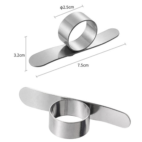 Outil pour insérer l'ouverture avec ouverture à dito en acciaio inossidabile da 5 pezzi, 5 PCS Acier inoxydable