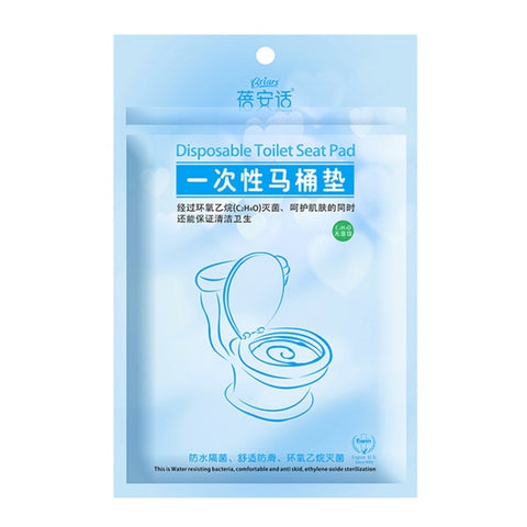 Tappetino per carta igienica usa e getta, impermeabile, antibatterico, da viaggio, da 10 pezzi, Anti-bacterium Toilet Seat Cover