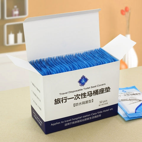 Tappetino per carta igienica usa e getta da viaggio da 50 pezzi, 50 PCS Housse de siège de toilette