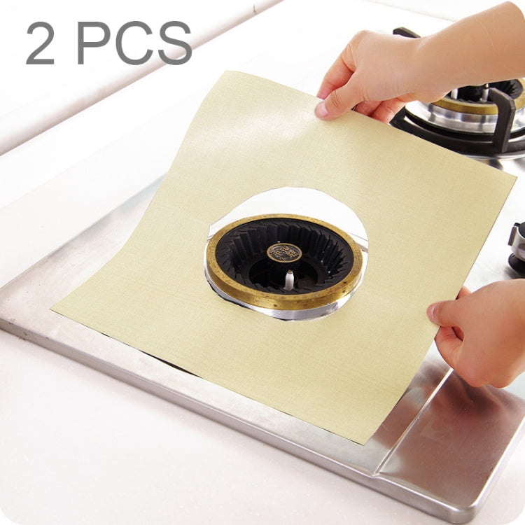 Ultra-Thin Stove Protective Cleaning Pads - 2 Pack Beige