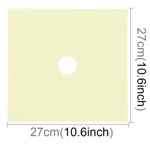 Tampon protecteur pour la surface du piano en fibre ultrasonique pour la surface du four à gaz de 2 personnes, dimensions : 27 * 27 cm (Beige)