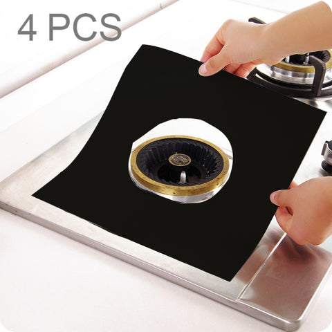 Tampon protecteur pour la surface du piano en fibre ultrastile en matériau de fibre ultrastile pour la surface du four à gaz de 4 personnes, dimensions: 27 * 27 cm (noir), 4 PCS