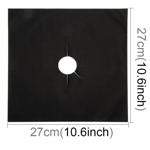 4 Pack Ultra-Thin Stove Protective Cleaning Pads - Black