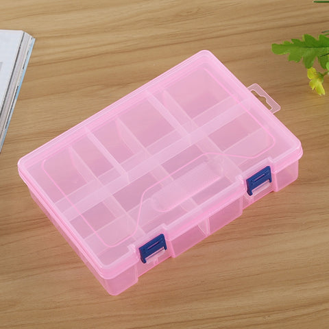 Contenitore portagioie in plastica a doppio strato con 8 scomparti, contenitore portaoggetti con divisori regolabili, 8 Slots (Purple), 8 Slots (White), 8 Slots (Pink), 8 Slots (Blue)