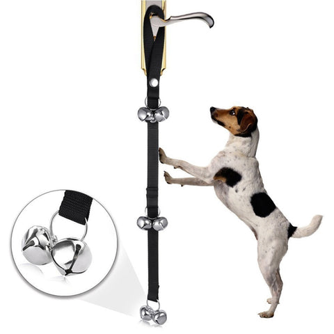 Campanello da addestramento per cani da compagnia Corda in nylon Corda da trazione Campanello al guinzaglio Campana anti-smarrimento per cani con 7 campanelli