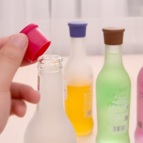 Tappo pour bouteilles pour condiments pour vin et boule en silicone couleur caramella pour 10 pièces. Consegna colore casuale, 10 pièces couleur bonbon