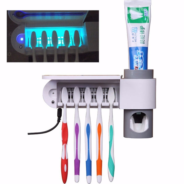 Automatic Toothpaste Dispenser with UV Sterilizer Holder