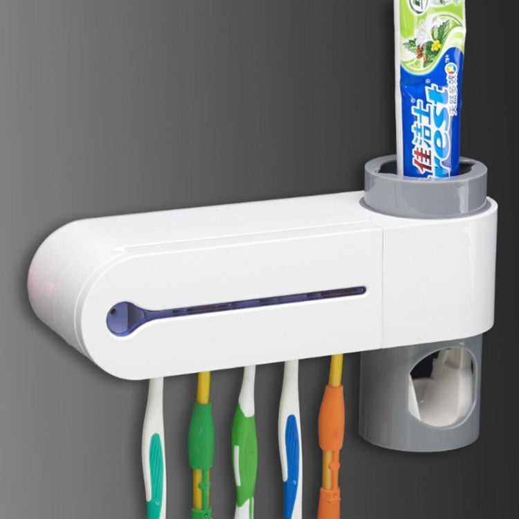 Automatic Toothpaste Dispenser with UV Sterilizer Holder