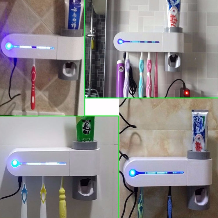 Automatic Toothpaste Dispenser with UV Sterilizer Holder