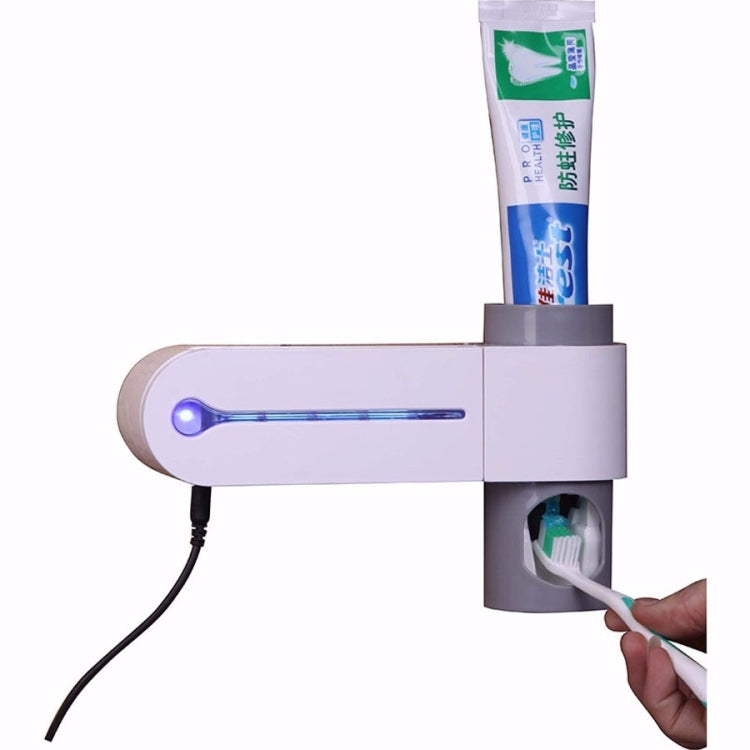 Automatic Toothpaste Dispenser with UV Sterilizer Holder