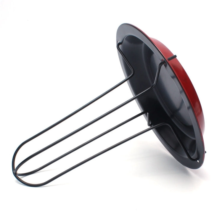 Portarrosto per pollo verticale in acciaio al carbonio da campeggio all'aperto, Roaster Rack