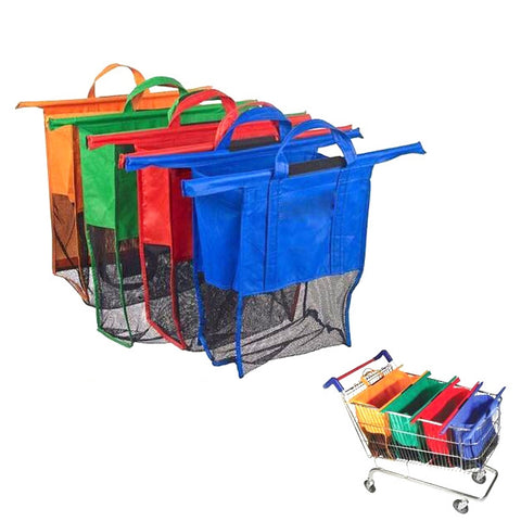 4 pezzi/set borse per trolley da supermercato borse per la spesa portatili in tessuto non tessuto, Shopping Bags - Novalix Store