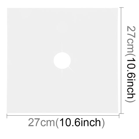 Tampone protettivo per la pulizia del piano cottura in fibra ultrasottile per la superficie del forno a gas, dimensioni: 27 * 27 cm, 0,12 mm (Argento), 0.12mm