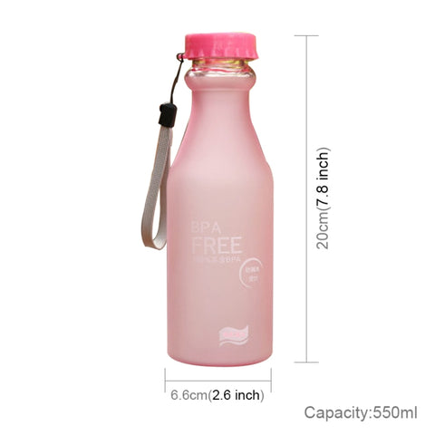 Bottiglia portatile in plastica a prova di perdite da 550 ml per