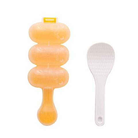 Tampon pour shaker pour palettes de riz pour sushi à usage alimentaire en style carino avec cuillères pour enfants, consegna a colori casuale, forme de cuillère