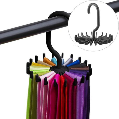 Porta cravatta per cintura, sciarpa, con 20 artigli, girevole a 360 gradi, taglia: S, 20 Claws Black, 20 Claws White