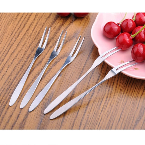Forchetta da frutta in acciaio inossidabile da 10 pezzi, 10 fourchettes à fruits