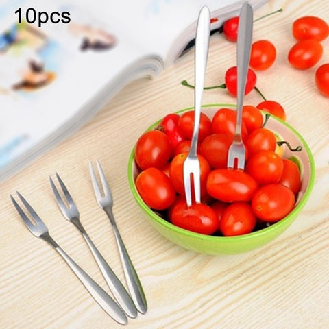 Forchetta da frutta in acciaio inossidabile da 10 pezzi, 10 PCS Fruit Fork