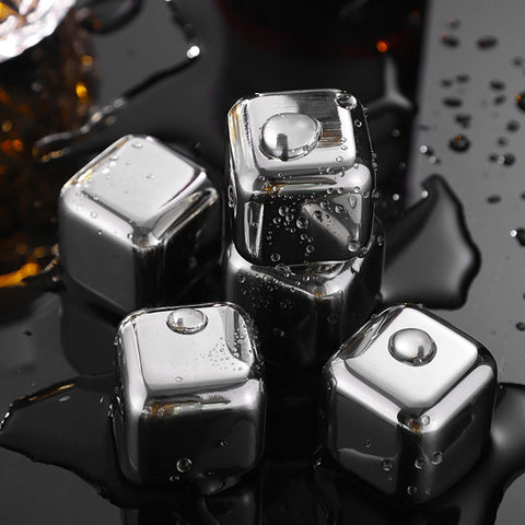 Cubetti di ghiaccio riutilizzabili refrigeranti in acciaio inossidabile per whisky, vodka, liquori, 1 PC