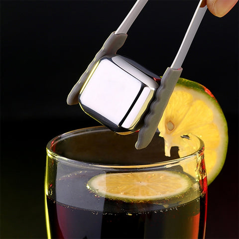 Cubetti di ghiaccio riutilizzabili réfrigérants en acciaio inossidabile pour whisky, vodka, liqueur, 1 PC