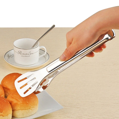 Pinces à clip pour steak pour barbecue en acier inoxydable Pelles à rôtir pour barbecue Pelle à steak avec pertes Spatule Pince pour aliments Clip pour pain, Longueur : 24 cm, 24cm