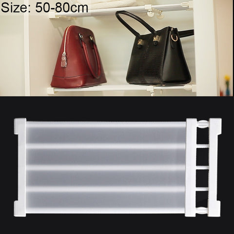Armadietto con deflettore a strati, per armadio, scaffale, per dormitorio, armadio, pannello divisorio, larghezza: 24 cm, intervallo di estensione: 50-80 cm, Stretch Range:50-80cm