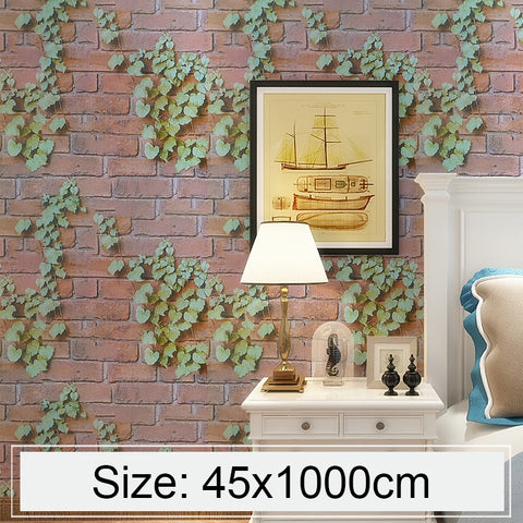 Carta da Parati 3D Adesiva Parthenocissus per Decorazione di Pareti -