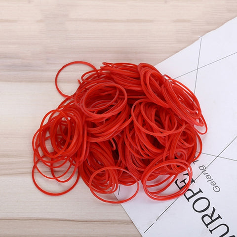 Elastici elastici elastici robusti rossi Articoli di cancelleria per ufficio scolastico a casa, 1 kg per borsa, Red