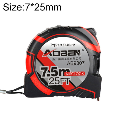 Metro a nastro retrattile Aoben Mini righello portatile, lunghezza: 7,5 m, larghezza: 25 mm, Lunghezza: 7.5m Larghezza: 25mm