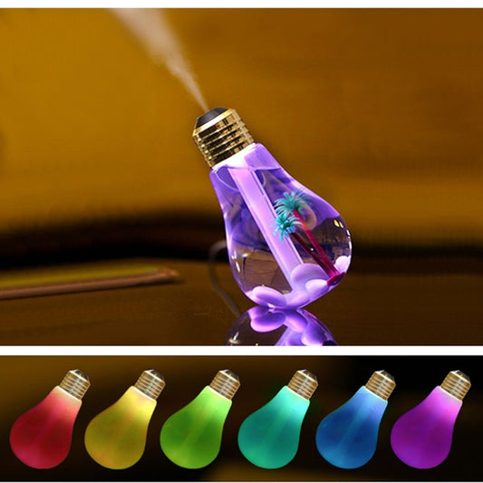 Umidificatore purificatore d'aria per aromaterapia a forma di lampadina portatile colorata da 400 ml per casa/ufficio/auto