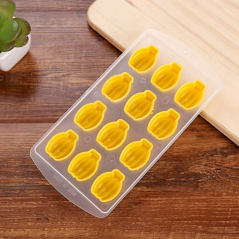 Vassoio pour cubes de ghiaccio en silicone en forme de banane/tampon pour ghiaccio, couleur décontractée, en forme de banane