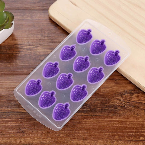 Vassoio per cubetti di ghiaccio in silicone a forma di uva/stampo per ghiaccio, colore casuale, Grape Shaped
