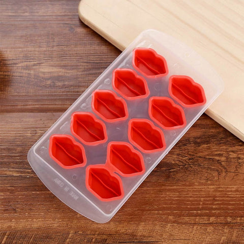 Vassoio per cubetti di ghiaccio in silicone a forma di labbra/stampo per ghiaccio, Lips Shaped