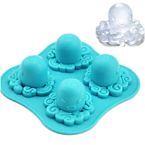 Adorabile stampo per polpo in silicone per cubetti di ghiaccio, vassoio per cubetti di gelato/stampo per ghiaccio, forma di polpo