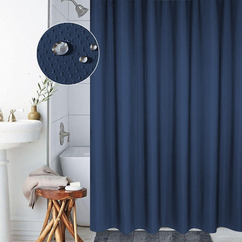 Tenda da bagno con tenda da doccia in tessuto di poliestere con struttura a nido d'ape ispessente e impermeabile, dimensioni: 180 * 180 cm, Dimensioni:180*180cm