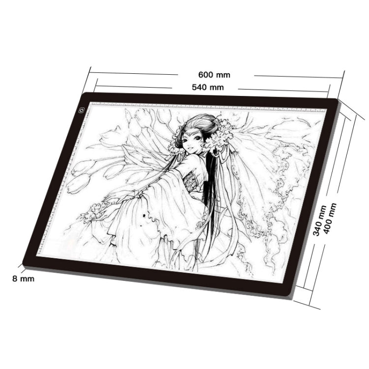 A2 LED Dimmable Drawing Board with Power Adapter - 23W