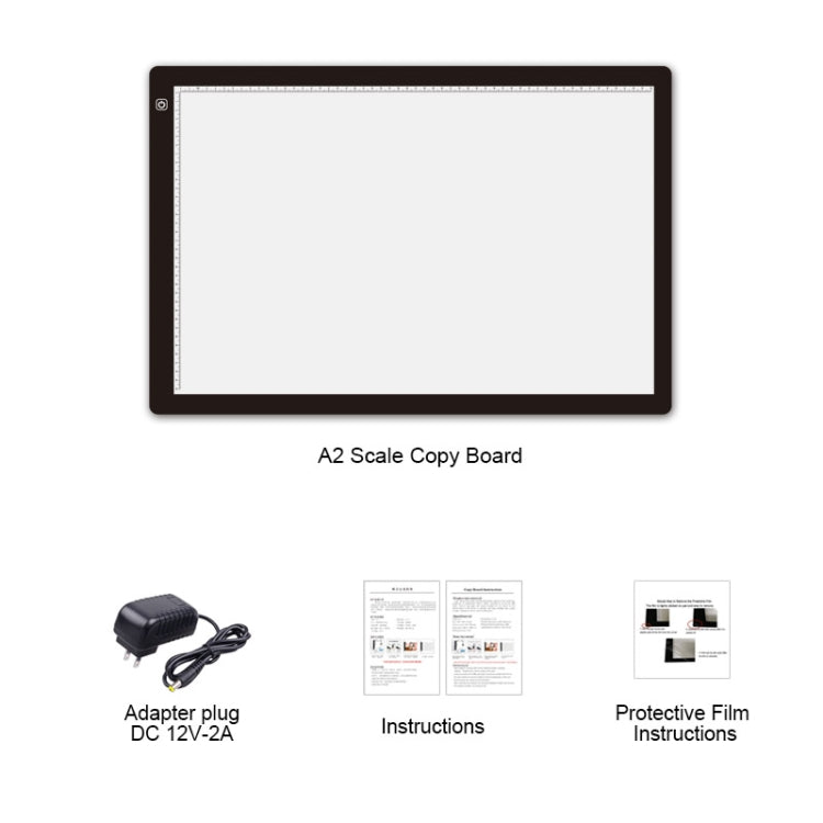 A2 LED Dimmable Drawing Board with Power Adapter - 23W