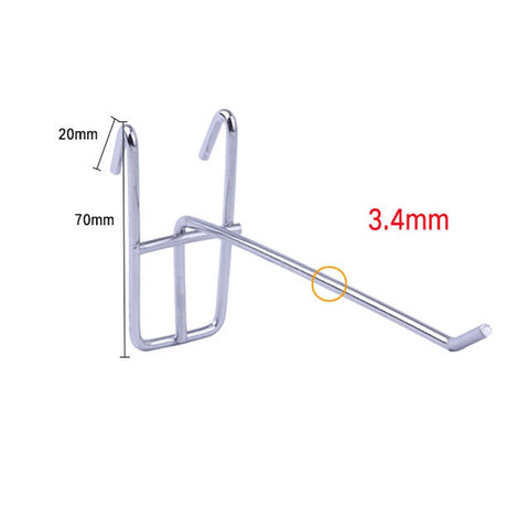 Gancio per mensola con griglia in ferro da supermercato 10 pezzi da 3,5 mm, lunghezza: 20 cm, 3.5mm 20cm