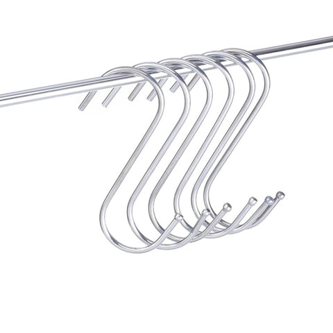 Gancio metallico multifunzionale in acciaio inossidabile a forma di S da 3 mm, lunghezza: 9 cm, 9cm